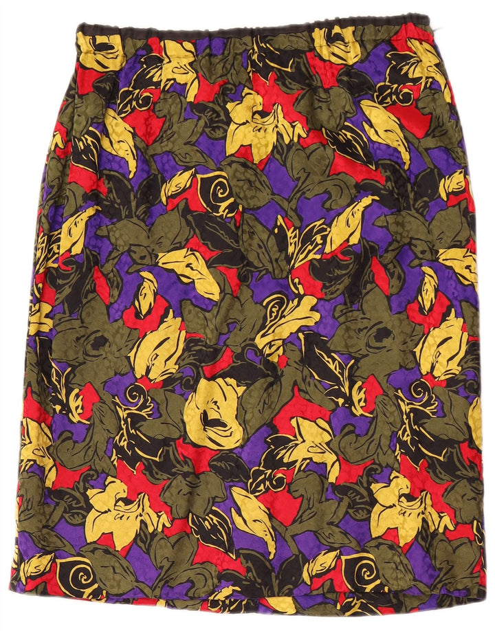 Vintage Womens Straight Skirt W30 Medium Multicoloured Floral