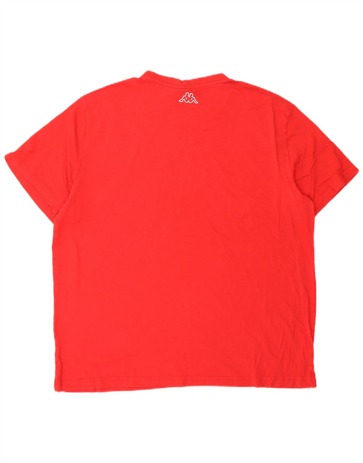 KAPPA Mens Graphic T-Shirt Top 2XL Red