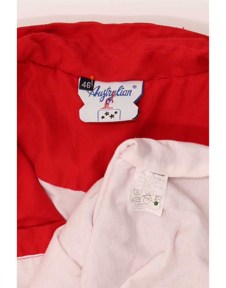 AUSTRALIAN L'ALPINA Womens Tracksuit Top Jacket IT 46 Large Red Polyester