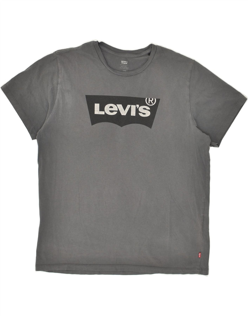 LEVI'S Mens Graphic T-Shirt Top Large Grey Cotton Vintage Levi's and Second-Hand Levi's from Messina Hembry 