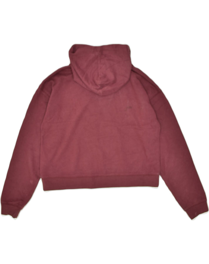 JACK WILLS Womens Crop Hoodie Jumper UK 10 Small  Maroon Cotton | Vintage Jack Wills | Thrift | Second-Hand Jack Wills | Used Clothing | Messina Hembry 