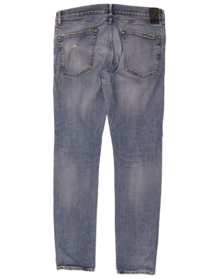 Zara Mens Distressed Slim Jeans EU 46 XL W36 L33 Blue