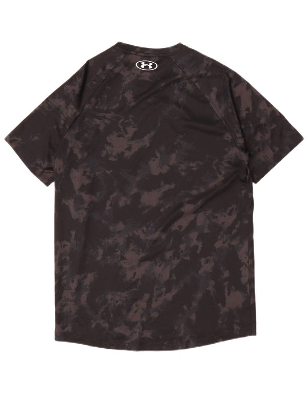 Under Armour Mens Heat Gear Graphic T-Shirt Top Small Black Camouflage