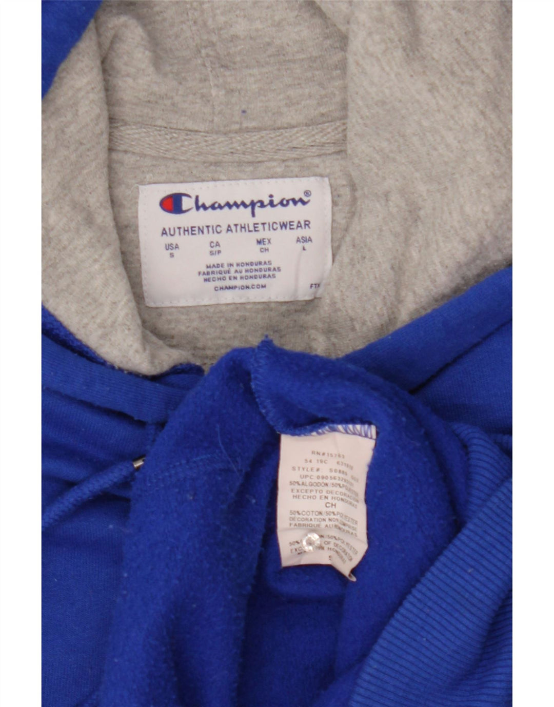 CHAMPION Mens Hoodie Jumper Small Blue Cotton Vintage Champion and Second-Hand Champion from Messina Hembry 