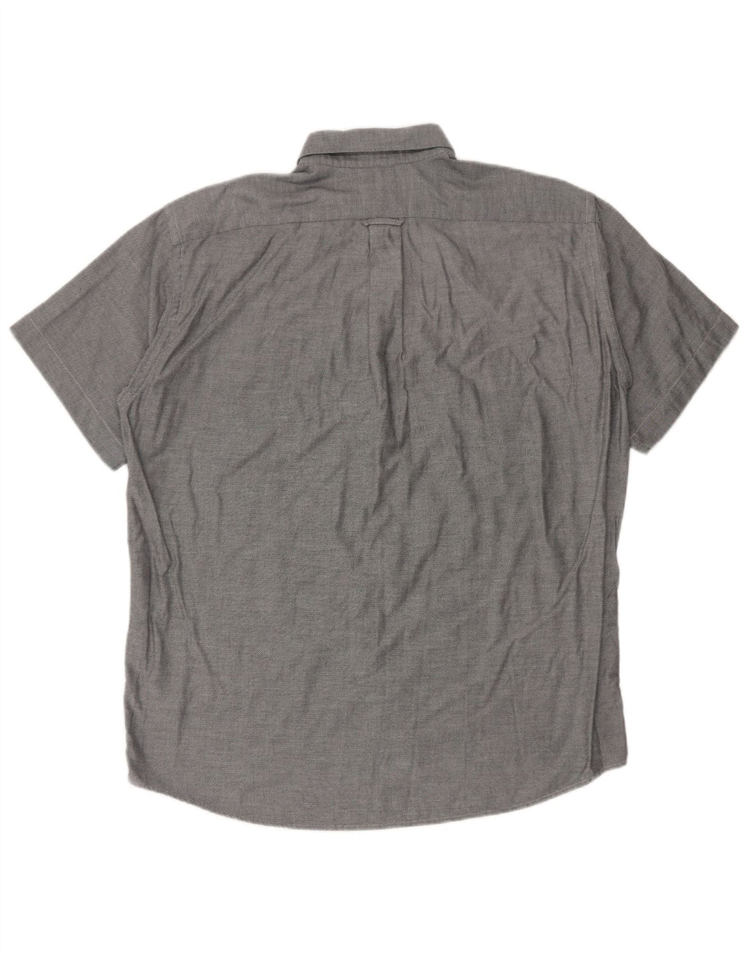 Lacoste Mens Short Sleeve Shirt Size 41 Large Grey Flecked