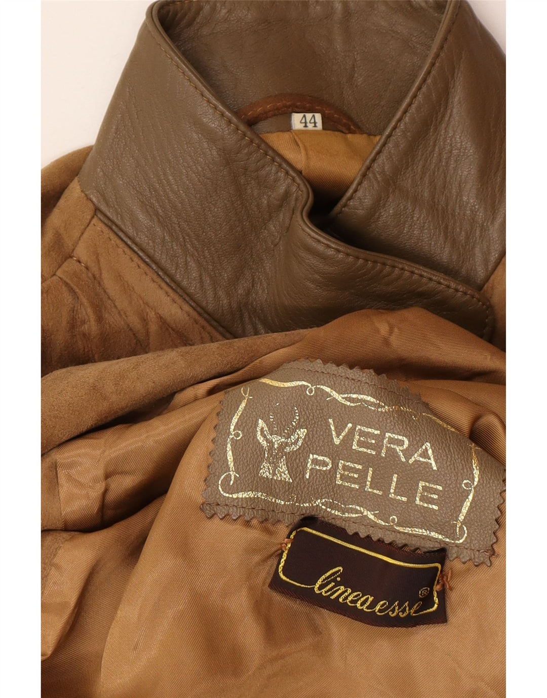 Vintage Womens Oversized Suede Jacket IT 44 Medium Brown Leather