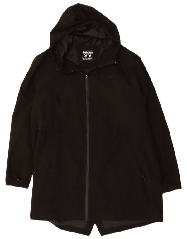 Mountain Warehouse Womens Hooded Raincoat UK 20 2XL Black Polyester