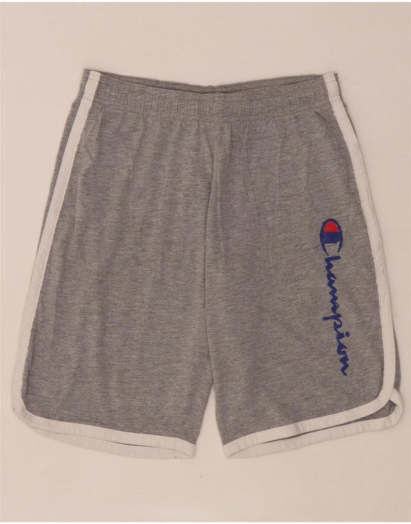Champion Girls Graphic Sport Shorts 11-12 Years Large Grey Colourblock
