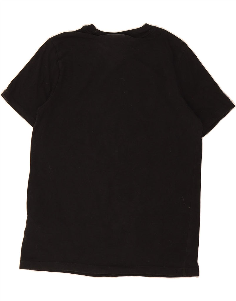 ADIDAS Womens Graphic T-Shirt Top UK 14 Large Black Cotton Vintage Adidas and Second-Hand Adidas from Messina Hembry 