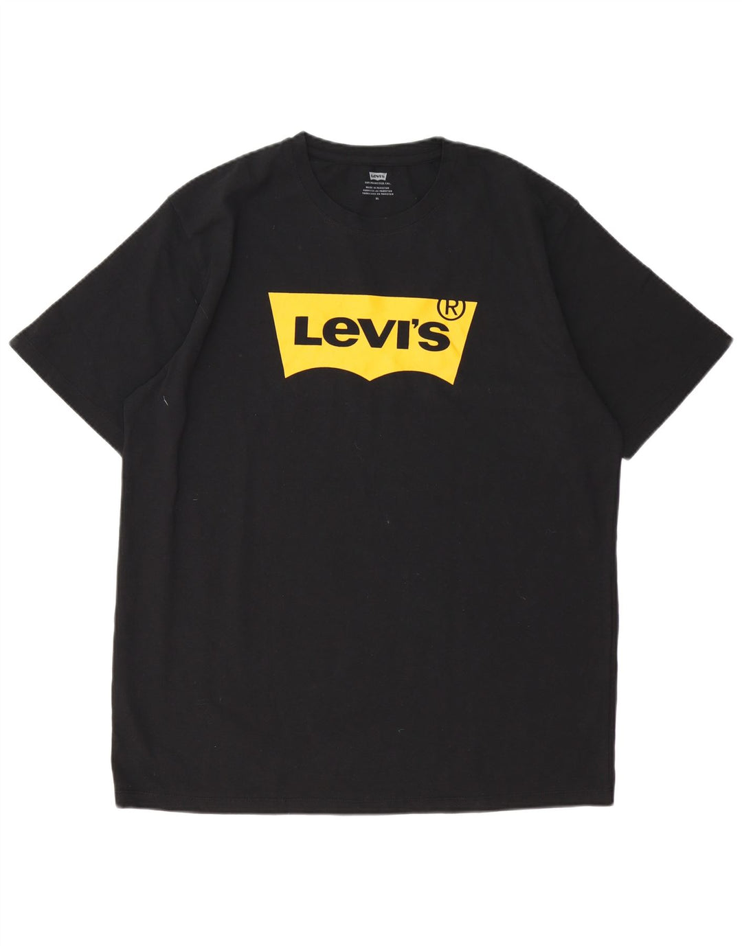 LEVI'S Mens Graphic T-Shirt Top XL Black Cotton