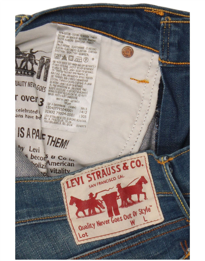 Levi's Mens Straight Jeans W32 L32 Blue Cotton