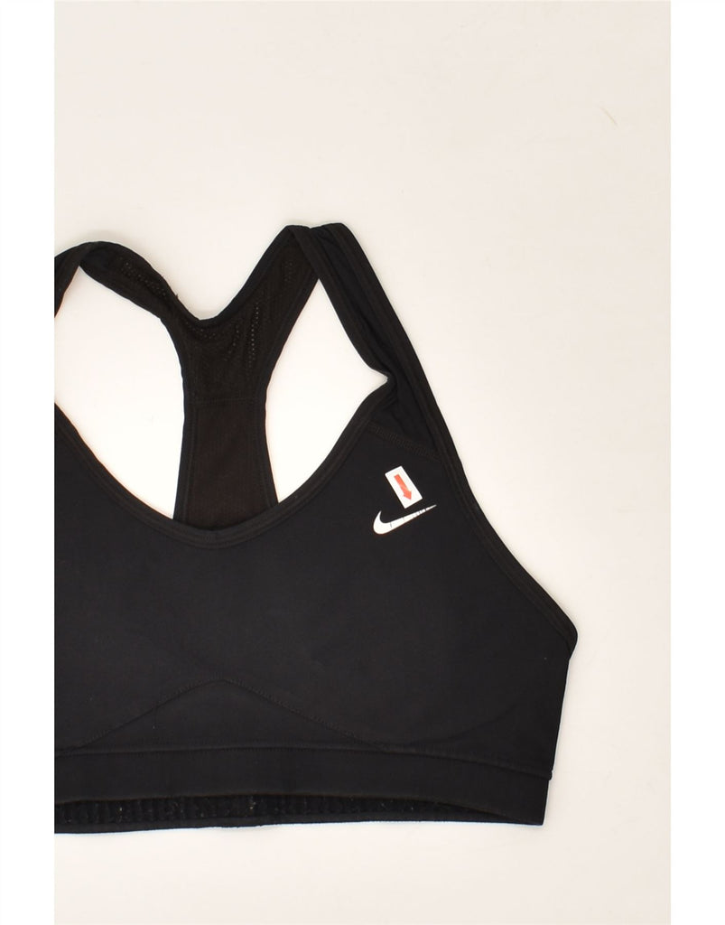 NIKE Womens Dri Fit Sport Bra Top UK 4 XS Black | Vintage Nike | Thrift | Second-Hand Nike | Used Clothing | Messina Hembry 