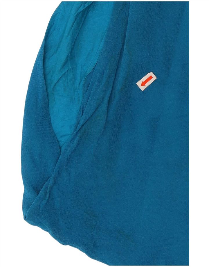 Stefanel Womens Oversized Off Shoulder A-Line Dress US 8 Medium Blue