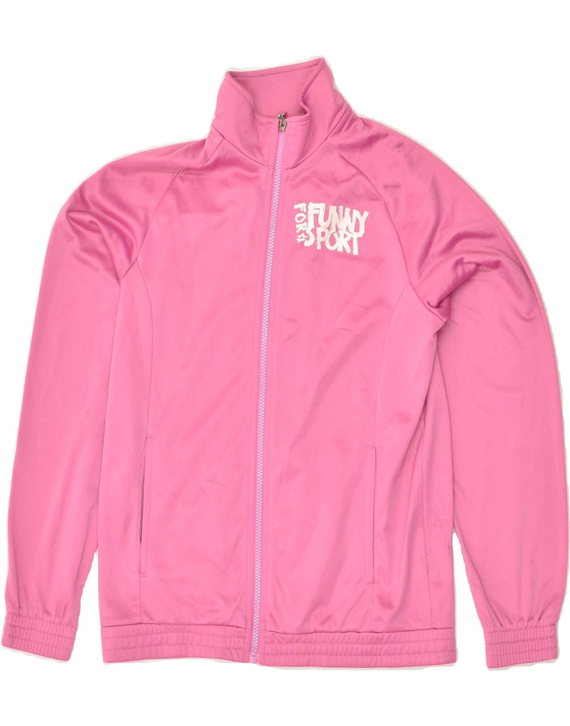 LOTTO Girls Tracksuit Top Jacket 15-16 Years Pink Polyester | Vintage Lotto | Thrift | Second-Hand Lotto | Used Clothing | Messina Hembry 