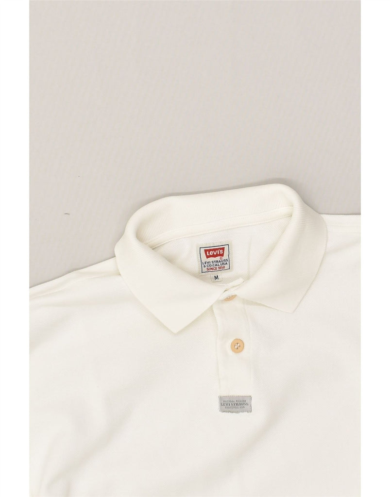 LEVI'S Mens Polo Shirt Medium White Cotton | Vintage Levi's | Thrift | Second-Hand Levi's | Used Clothing | Messina Hembry 