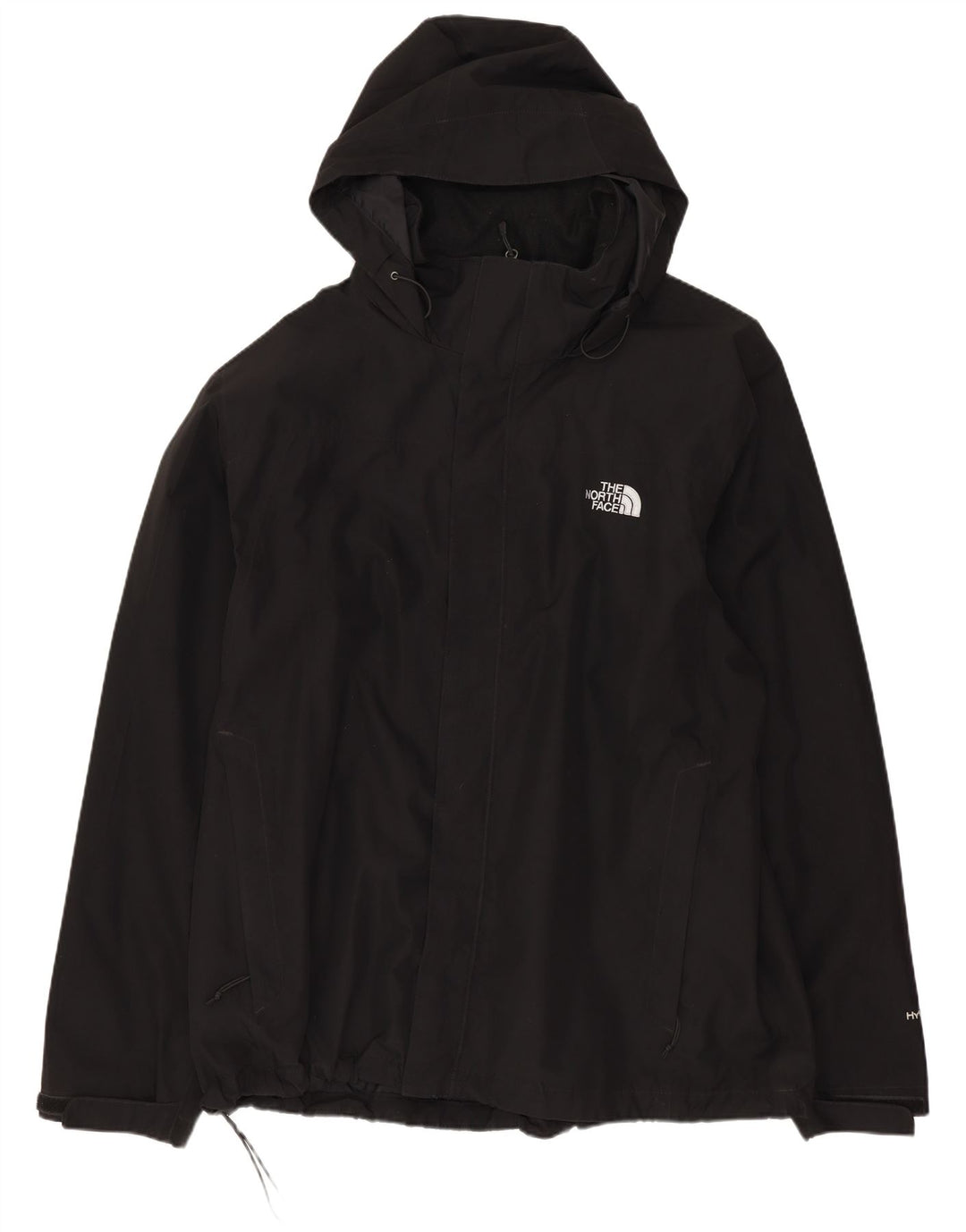 The North Face Mens Hyvent Graphic Hooded Rain Jacket UK 42 XL Black