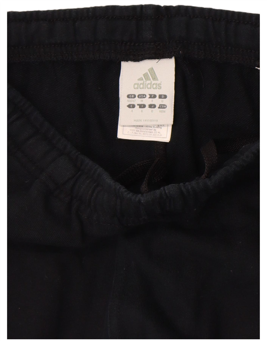 Adidas Mens Tracksuit Trousers UK 40/42 Medium  Black Cotton