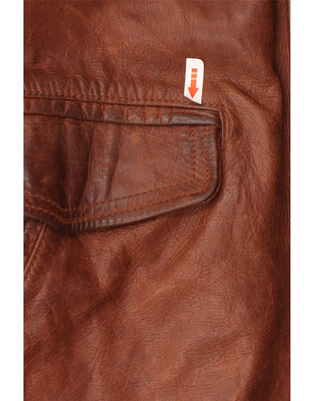 Vintage Mens Leather Jacket UK 40 Large Brown Leather