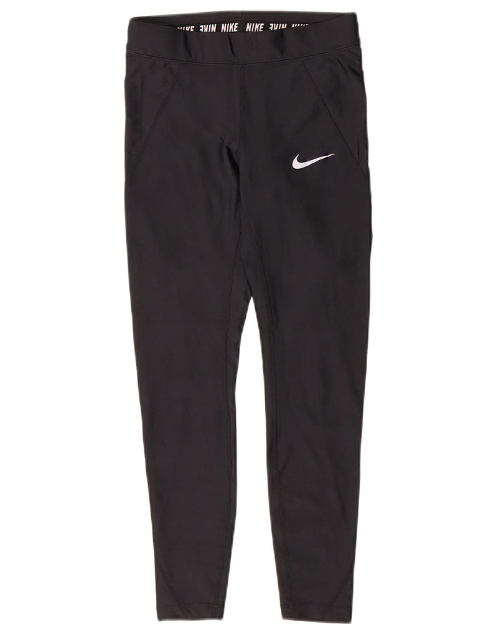 Nike Womens Dri Fit Leggings UK 8 Small  Black Polyester