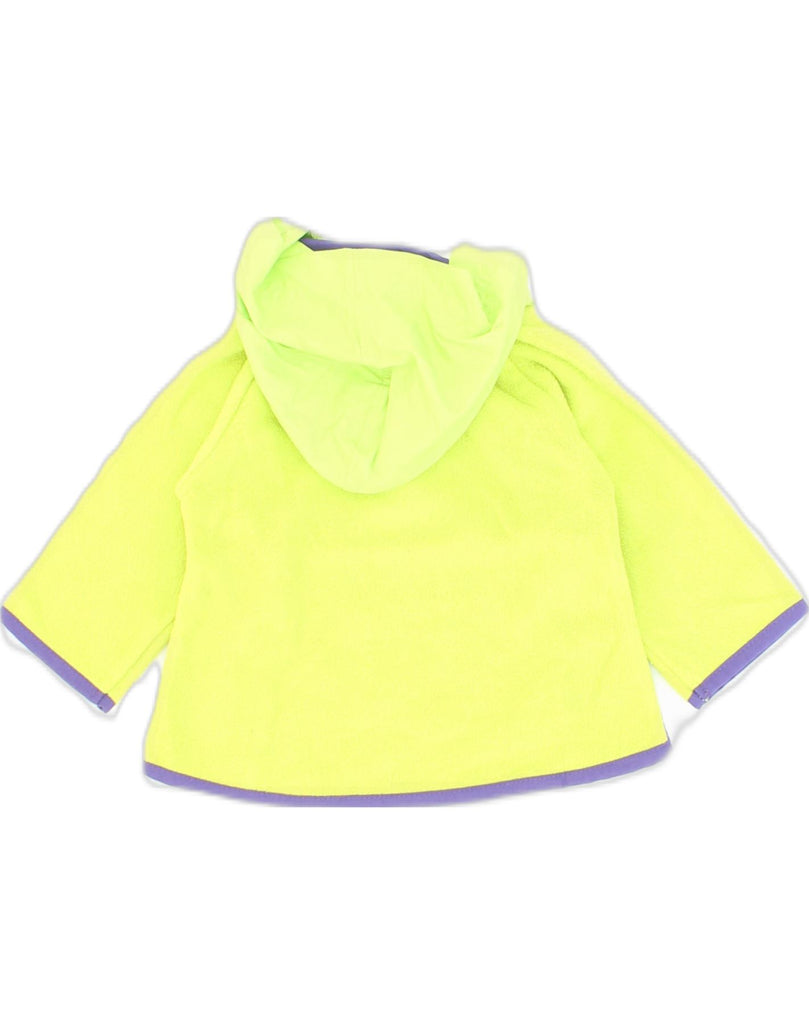 REEBOK Baby Girls Fleece Hoodie Jumper 6-9 Months Yellow Polyester | Vintage Reebok | Thrift | Second-Hand Reebok | Used Clothing | Messina Hembry 