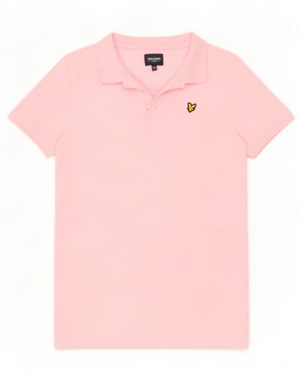 Lyle & Scott Boys Polo Shirt 14-15 Years Pink Cotton