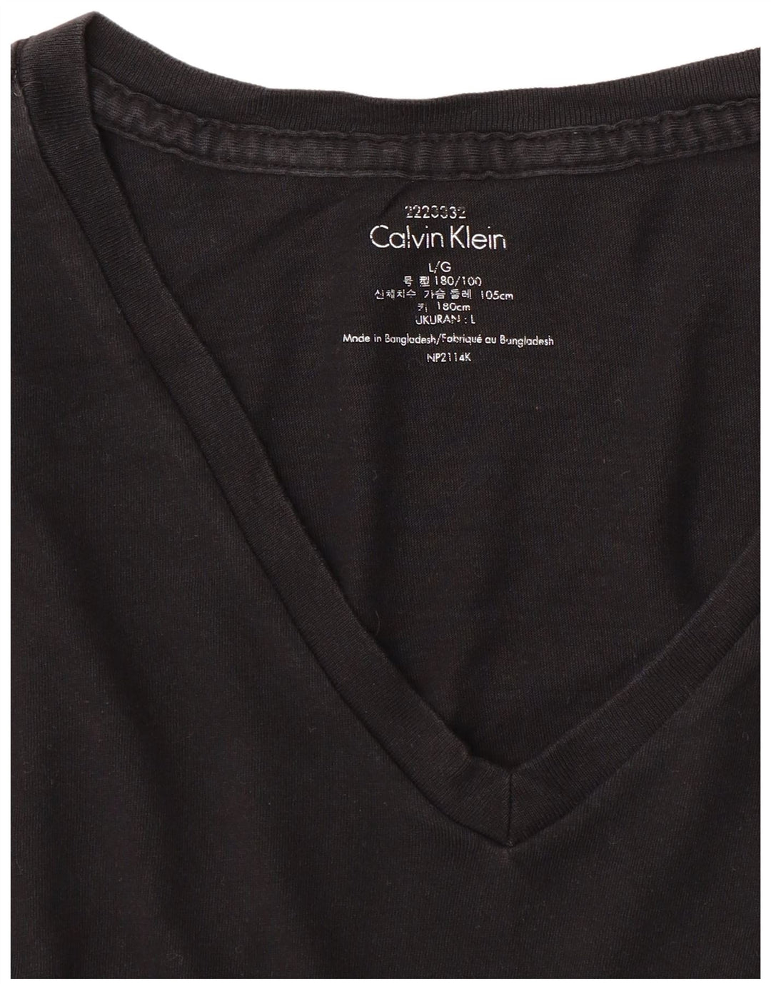 CALVIN KLEIN Mens T-Shirt Top Large Black