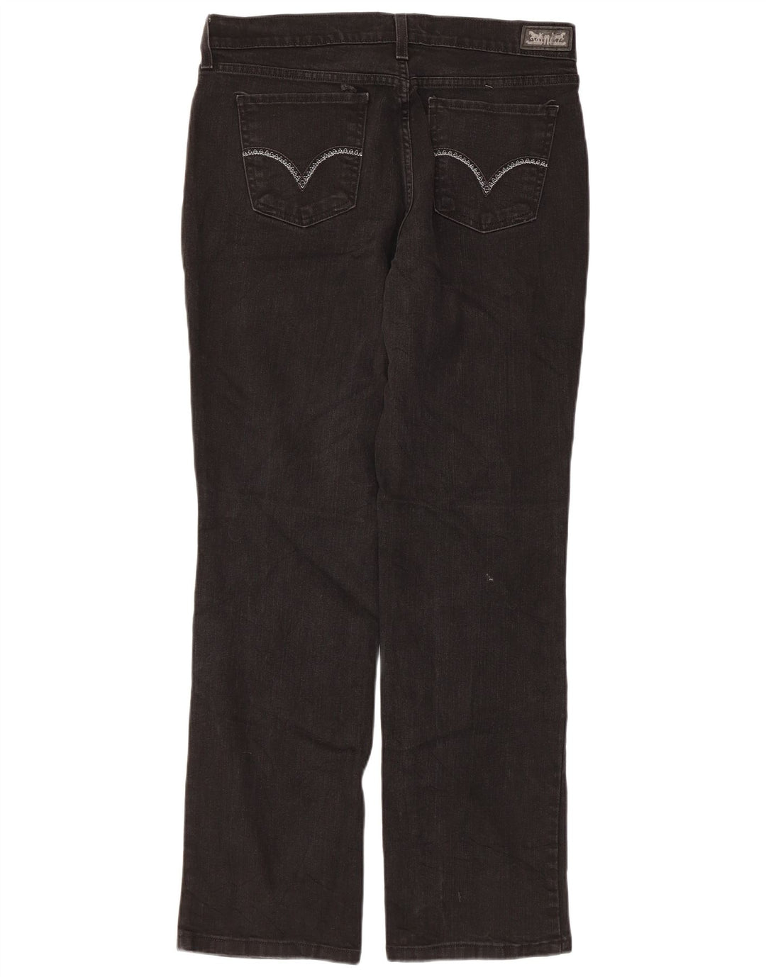 Levi's Womens 505 Straight Jeans W31 L32 Black Cotton