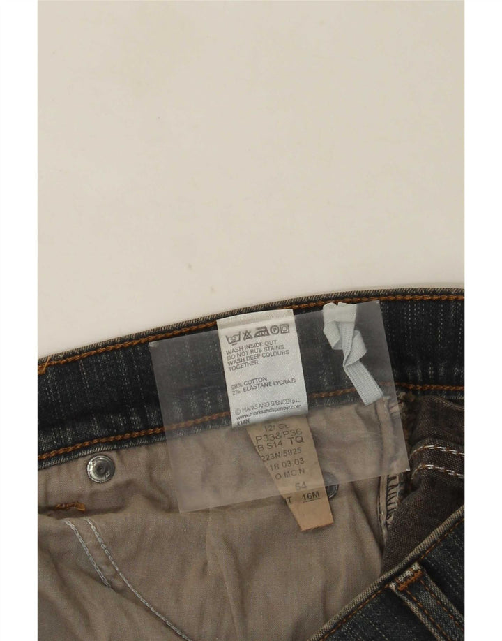 Marks & Spencer Womens Bootcut Jeans UK 16 Large W32 L31 Blue Cotton