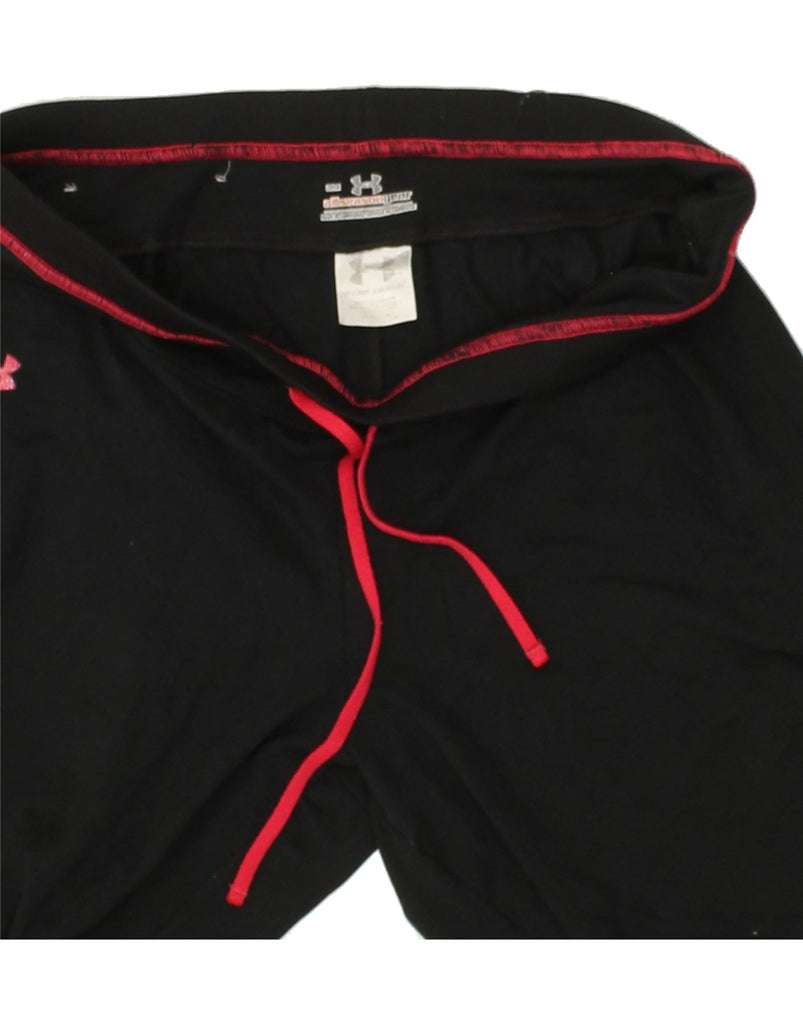 UNDER ARMOUR Womens Capri Tracksuit Trousers Joggers UK 10 Small Black | Vintage Under Armour | Thrift | Second-Hand Under Armour | Used Clothing | Messina Hembry 