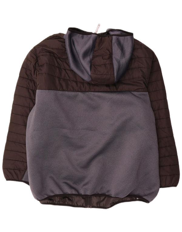 Jack & Jones Mens Hooded Padded Jacket UK 46 3XL Black Polyester