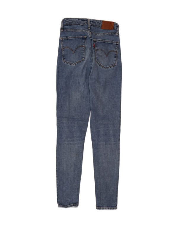 Levi's Womens 721 High Rise Skinny Jeans W24 L27 Blue Cotton