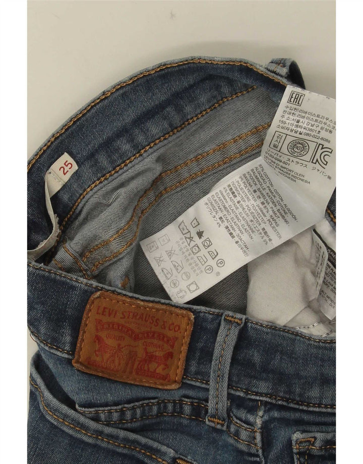 Levi's Womens Super Skinny Jeans W25 L32 Blue Cotton