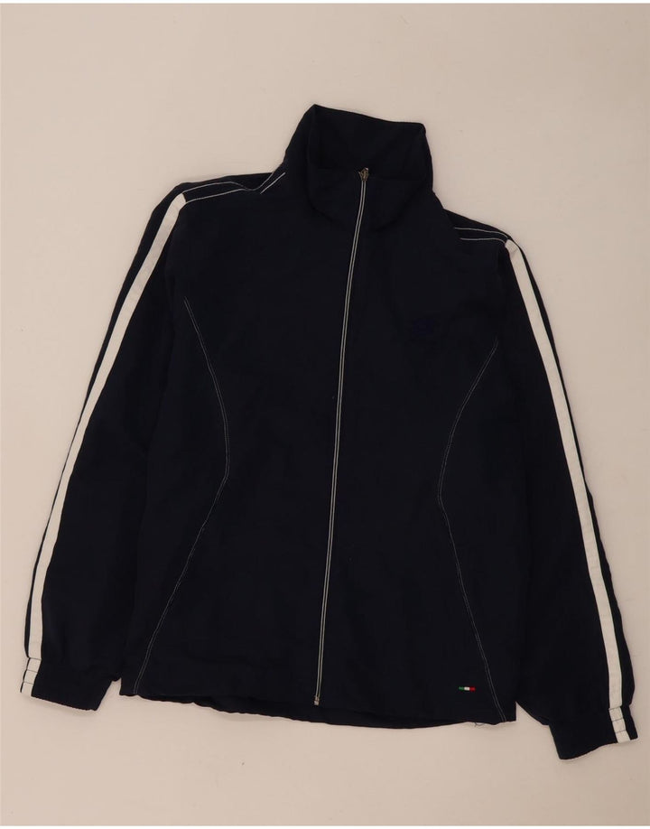 Lotto Mens Tracksuit Top Jacket Small Navy Blue Colourblock