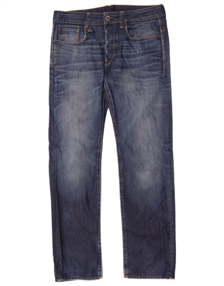 G-Star Mens Straight Jeans W31 L32 Blue Cotton
