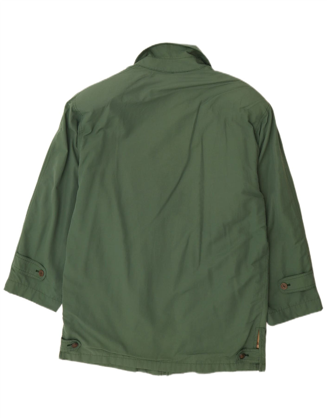 Burberrys Mens Utility Jacket IT 52 Large Green Cotton