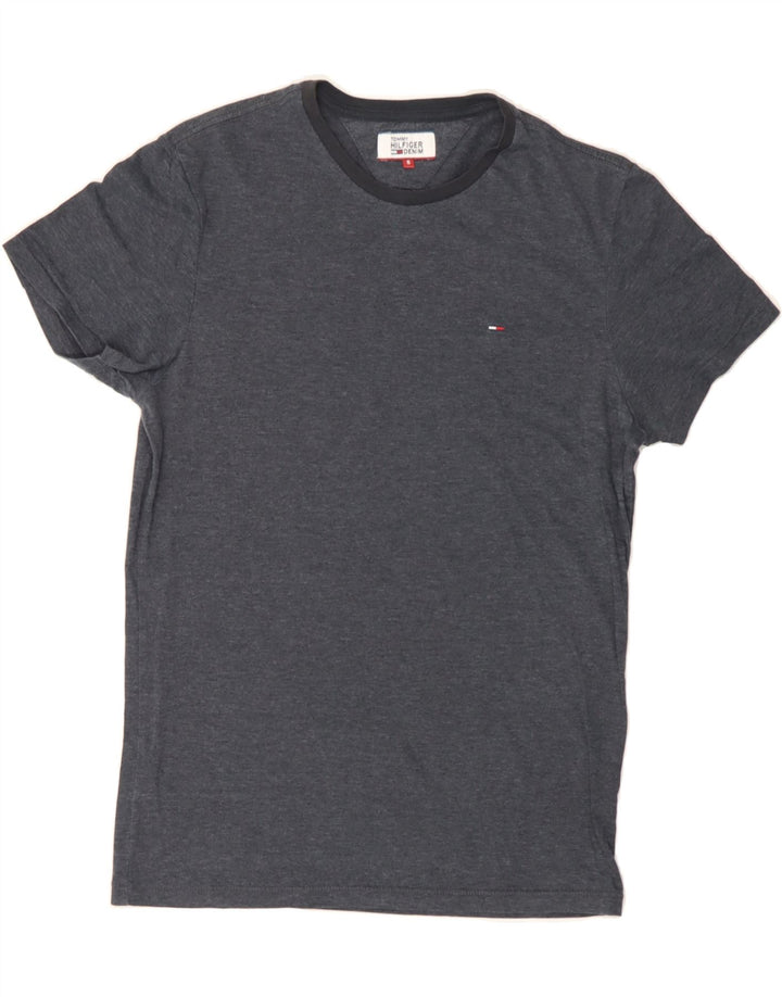 TOMMY HILFIGER Mens T-Shirt Top Small Grey Vintage Tommy Hilfiger and Second-Hand Tommy Hilfiger from Messina Hembry 