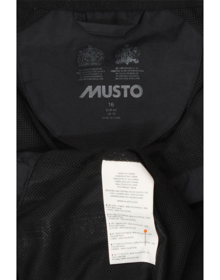 Musto Womens Rain Jacket UK 16 large Black Polyamide