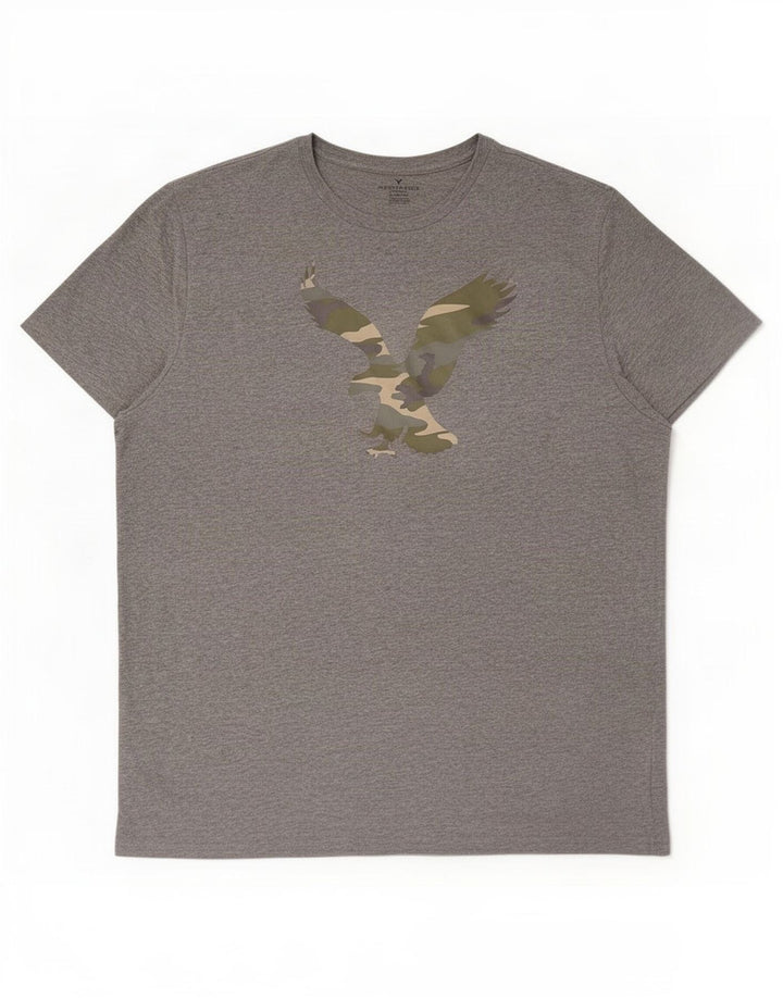 American Eagle Mens Graphic T-Shirt Top 2XL Grey Cotton
