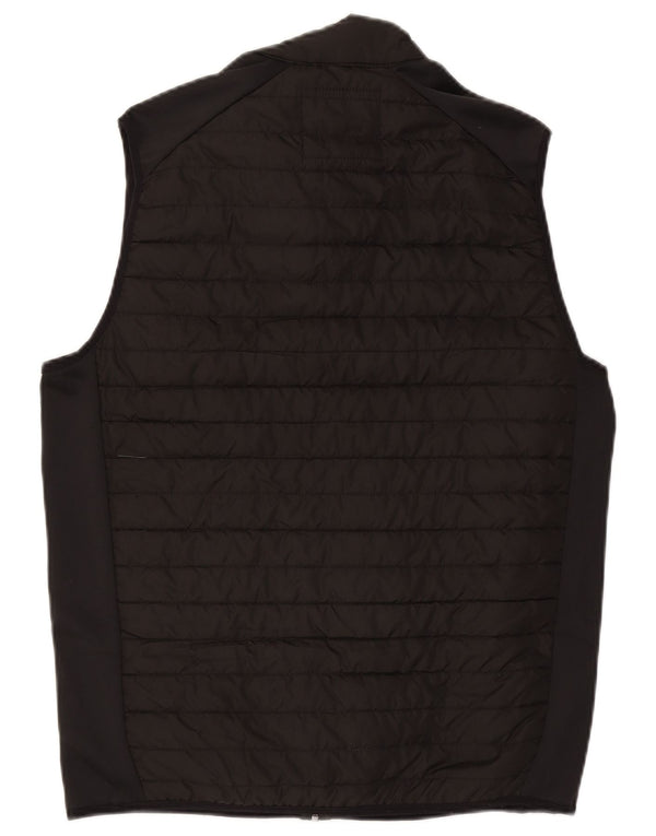Jack & Jones Mens Padded Gilet UK 40 Large Black Colourblock Polyester