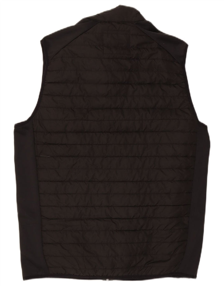 Jack & Jones Mens Padded Gilet UK 40 Large Black Colourblock Polyester
