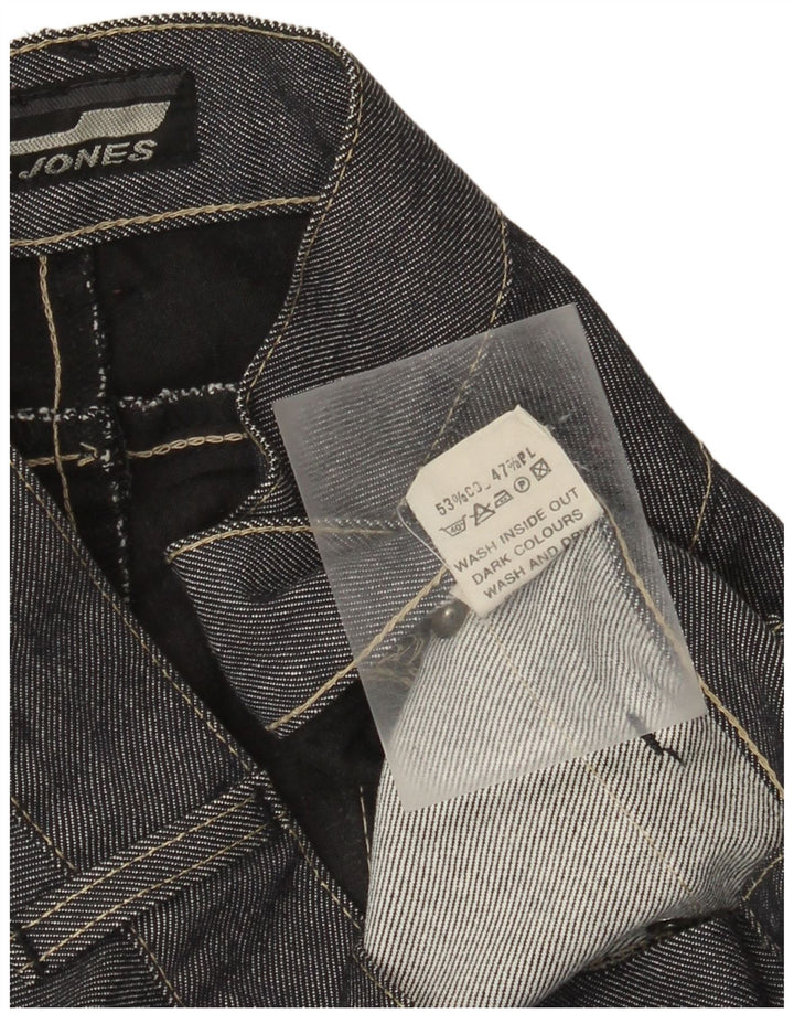 Jack & Jones Mens Straight Jeans W34 L32 Blue Cotton