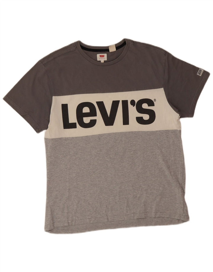 Levi's Mens Graphic T-Shirt Top Medium Multicoloured Colourblock