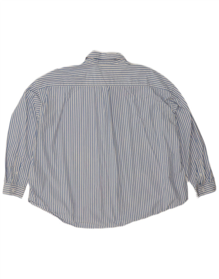 Levi's Womens Oversized Shirt UK 14 Medium Blue Striped Cotton