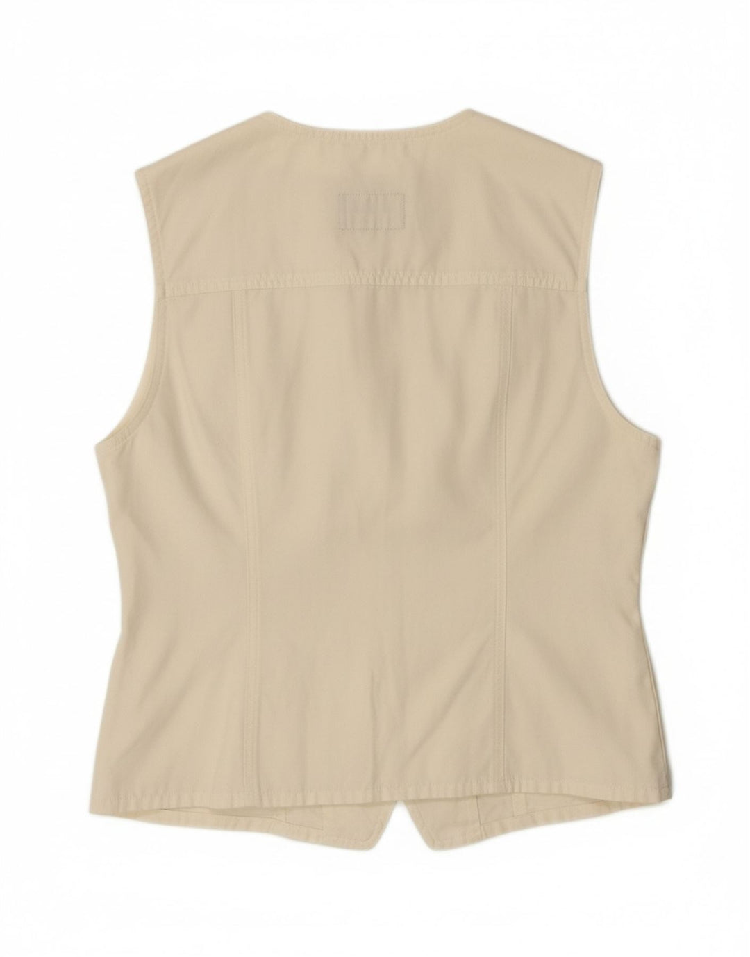 STEFANEL Womens Utility Gilet UK 14 Large White Cotton