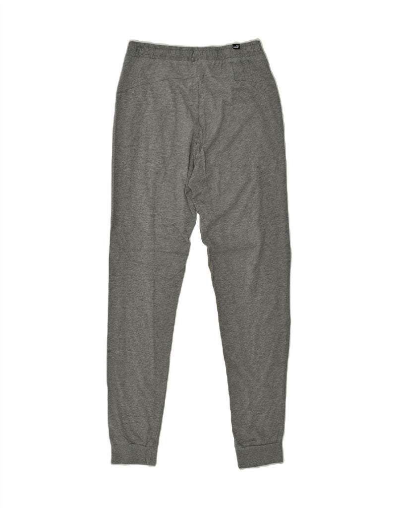 PUMA Mens Graphic Tracksuit Trousers Joggers XS Grey | Vintage Puma | Thrift | Second-Hand Puma | Used Clothing | Messina Hembry 