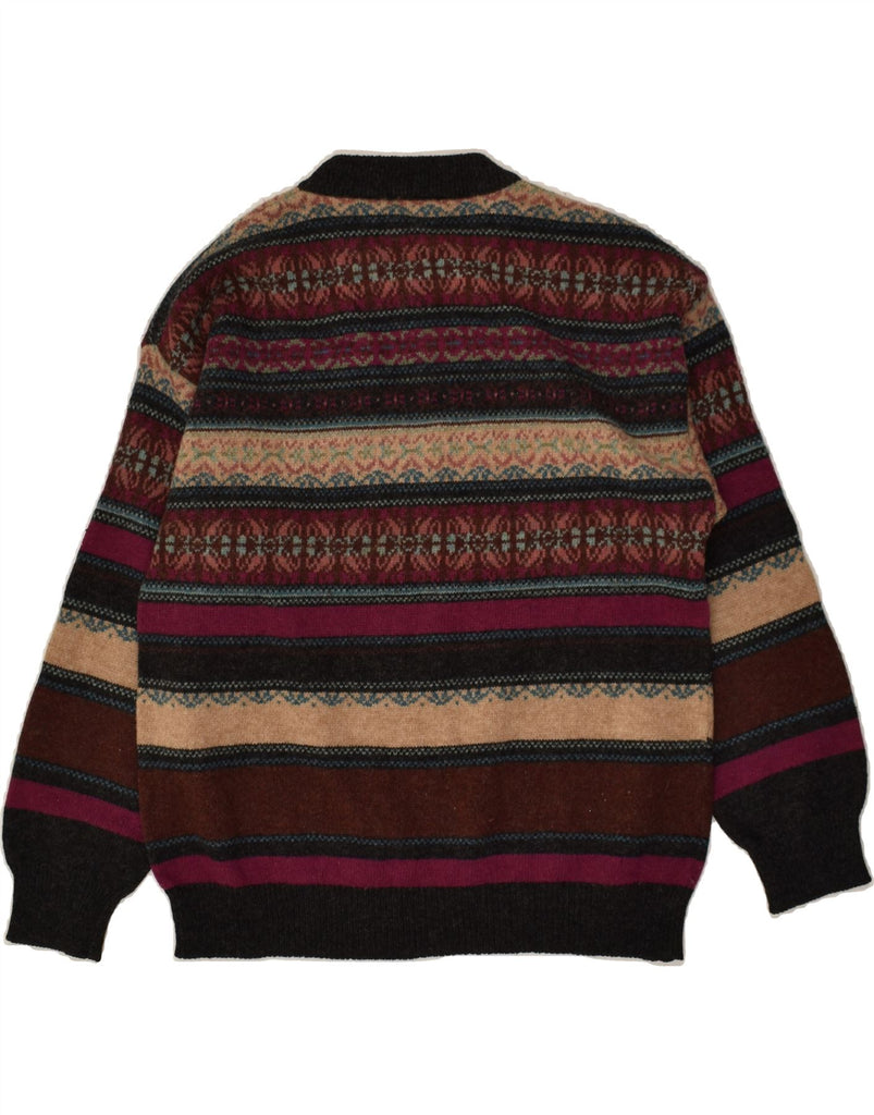 STEFANEL Mens Crew Neck Jumper Sweater Small Multicoloured Fair Isle | Vintage Stefanel | Thrift | Second-Hand Stefanel | Used Clothing | Messina Hembry 