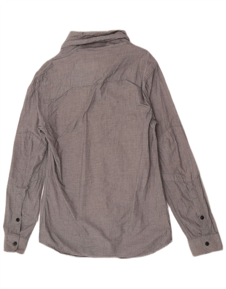 Jack & Jones Mens Roll Neck Shirt Small Grey Cotton