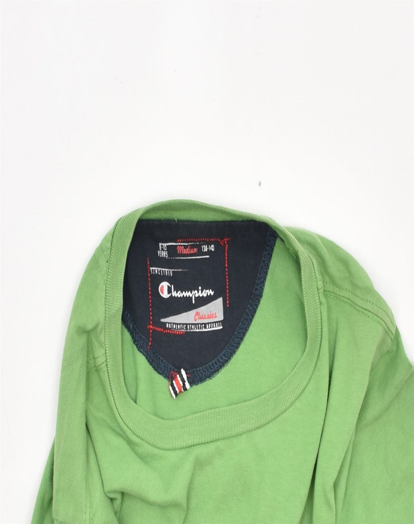 CHAMPION Boys Graphic T-Shirt Top 9-10 Years Medium Green | Vintage | Thrift | Second-Hand | Used Clothing | Messina Hembry 