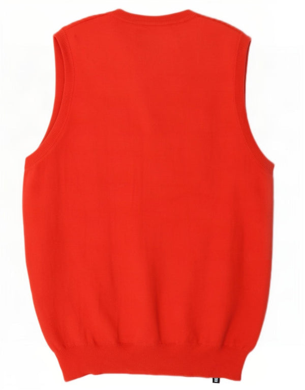 Colmar Mens Vest Tank Top Medium Red Colourblock Cotton