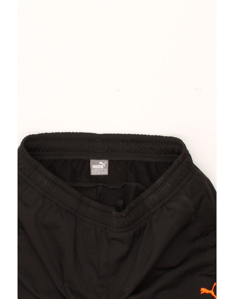 PUMA Girls Tracksuit Trousers Joggers 13-14 Year XL Black Polyester Vintage Puma and Second-Hand Puma from Messina Hembry 